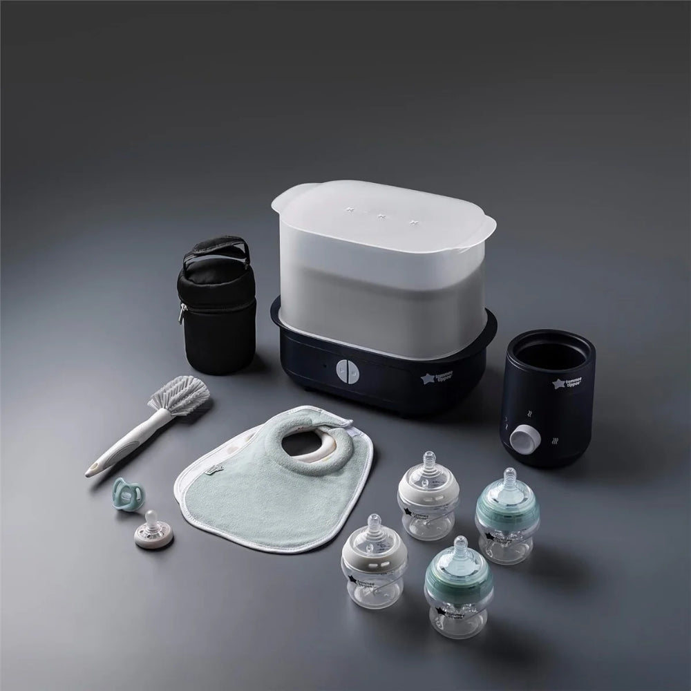 Tommee Tippee Closer to Nature 12 Piece Feeding Set Black