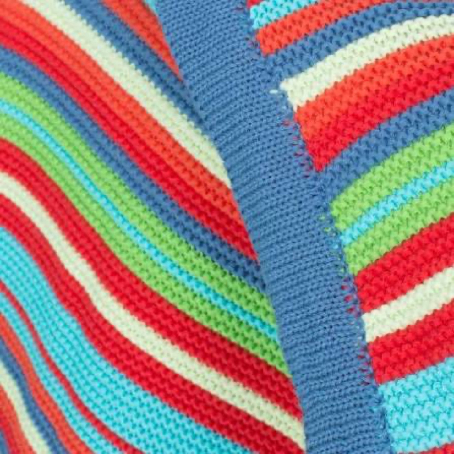 Cosatto Knitted Blanket, Multi Colour Stripe