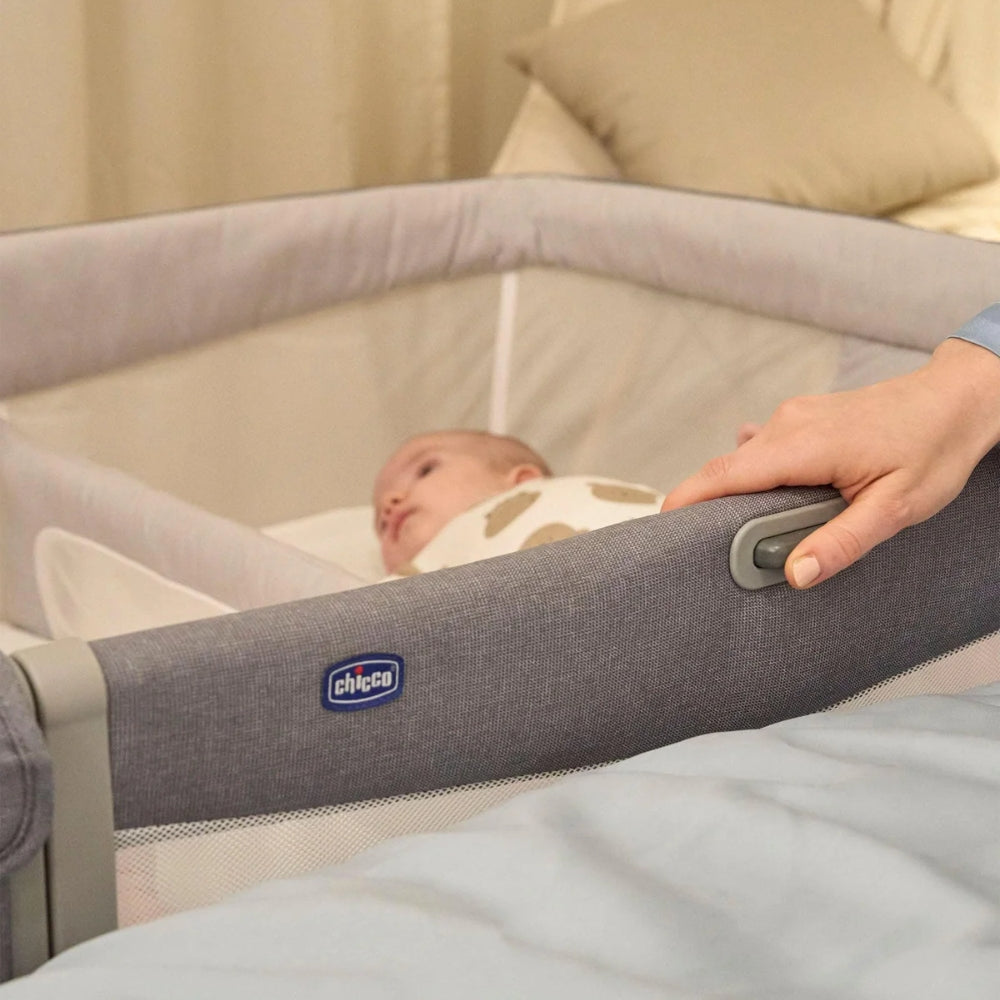 Ex Display Chicco Next2Me Twin Crib, Magnet Grey