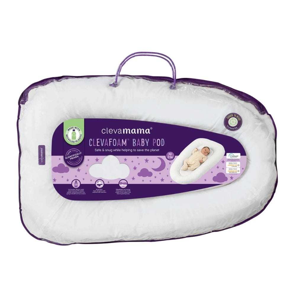 ClevaMama ClevaFoam Baby Pod, White