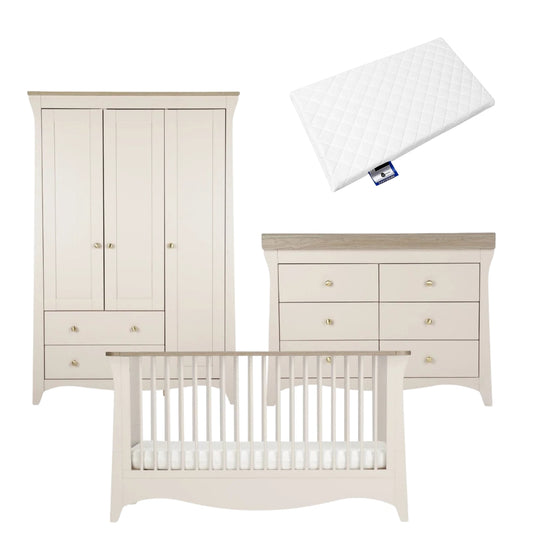 CuddleCo Clara Luxe 3pc Room Set, Cashmere/Ash
