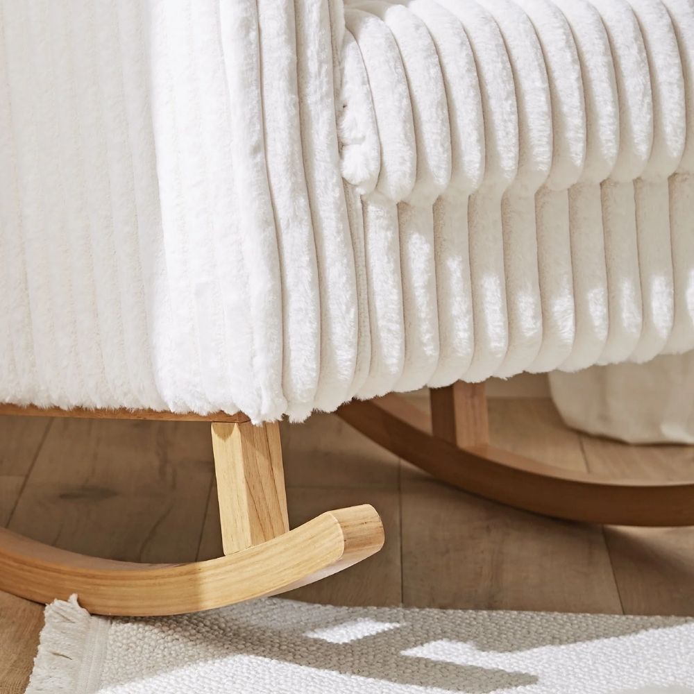 CuddleCo Etta Nursing Chair, Faux Fur Cream