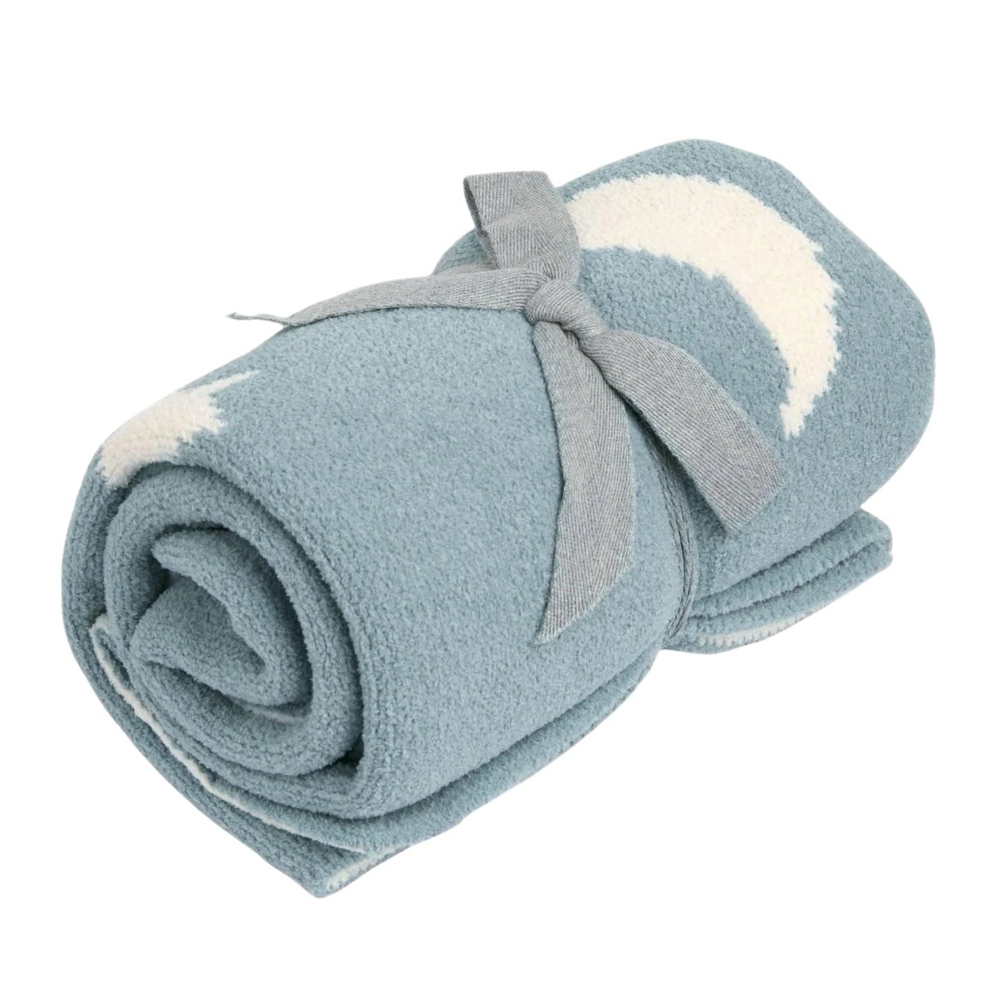 Mamas & Papas Chenille Blanket, Blue Moon/Star