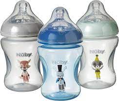 Nuby Triple 240ML Bottles Boy