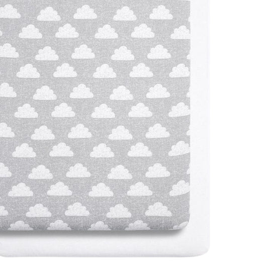 Snüz 2pc Crib Sheets, Clouds
