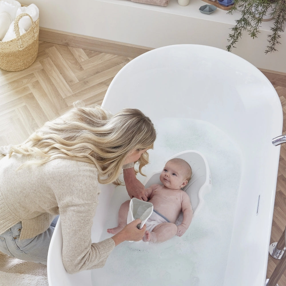 Shnuggle Newborn Bath Support, White/Grey