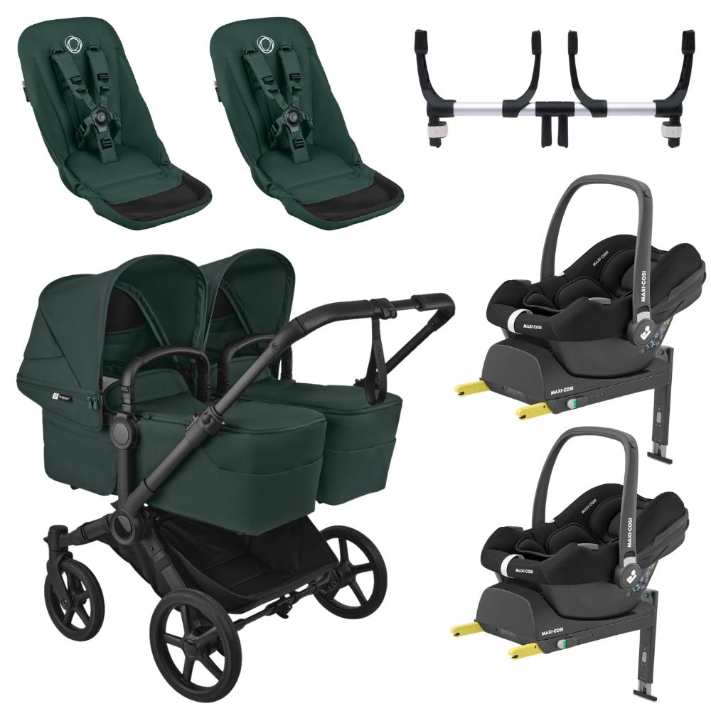 Bugaboo Donkey 6 Twin Bundle w/Maxi Cosi Cabriofix Car Seats