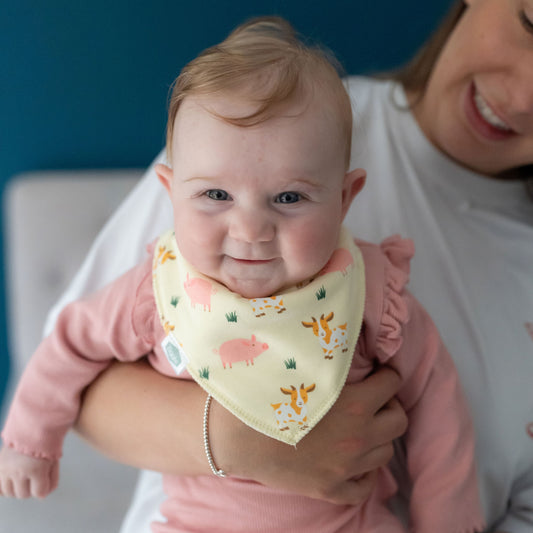 Ziggle Bandana Dribble Bib, Pigs & Goats