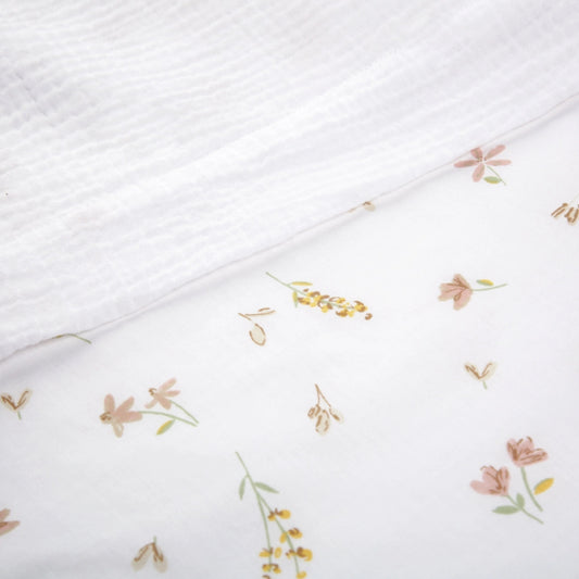 CuddleCo Muslin Comforter Blanket, Cashmere Meadow