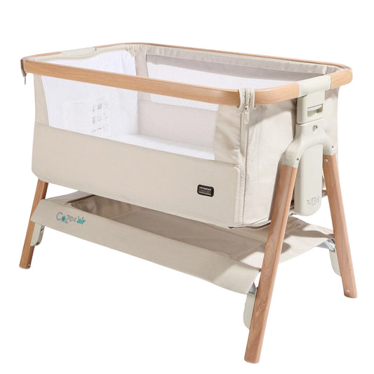 Tutti Bambini CoZee Air Crib, Scandinavian Walnut & Ecru