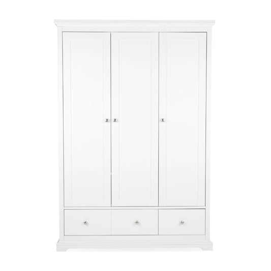 CuddleCo Beaumont Triple Wardrobe, White