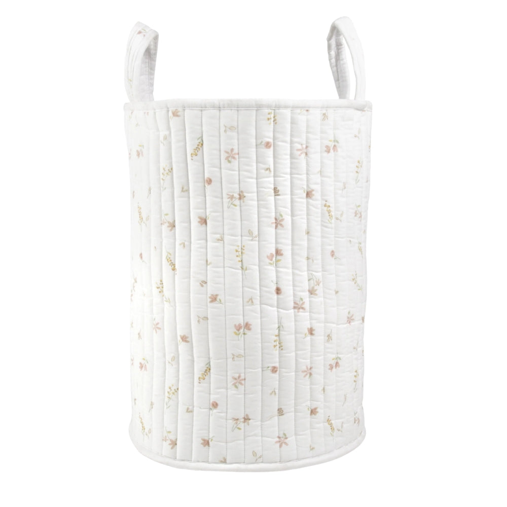 CuddleCo Large Quilted Storage Basket, Cashmere Meadow