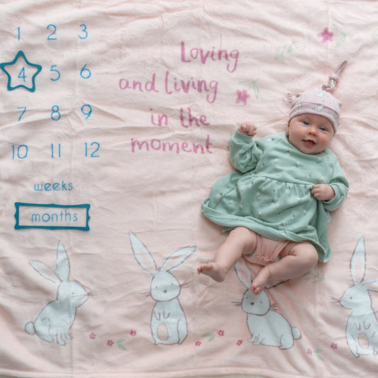 Ziggle Bunnies Milestone Blanket