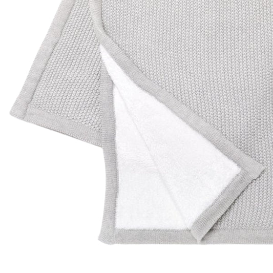 The Little Green Sheep Knitted Fleece Blanket, Dove