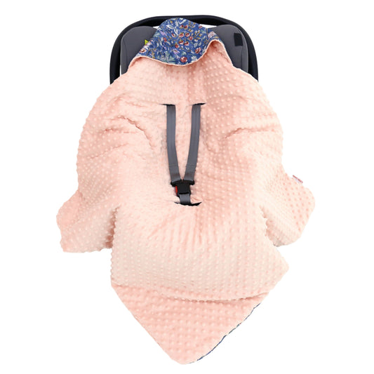 Little Love 5PH Car Seat Blanket, Navy Wildflower