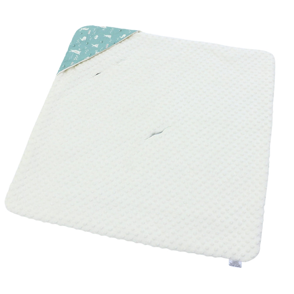 Little Love 3PH Car Seat Blanket, Teal Bunnies