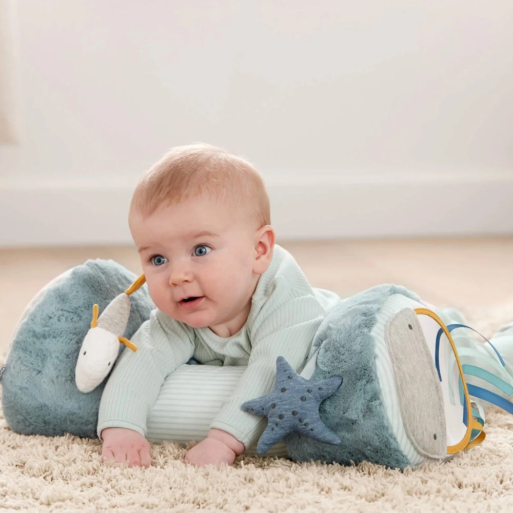 Mamas & Papas Welcome to the World Tummy Time Roll, Blue