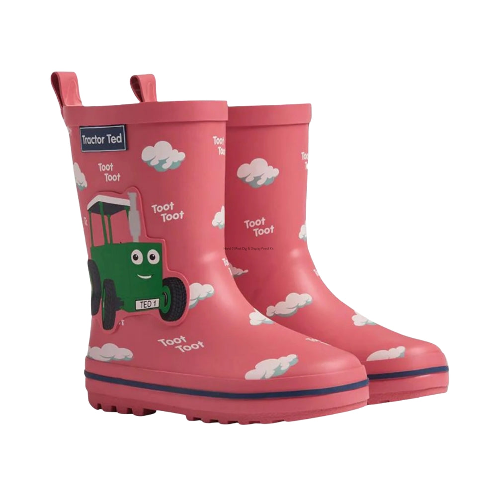 Tractor Ted Dusky Red Wellies, Size 7
