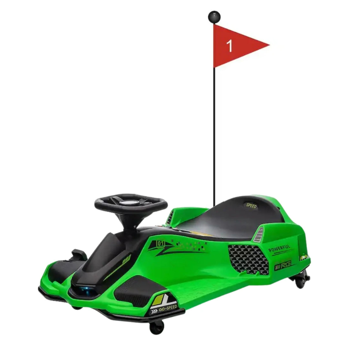 Drift Rider 360 24V Electric Go Kart - Green