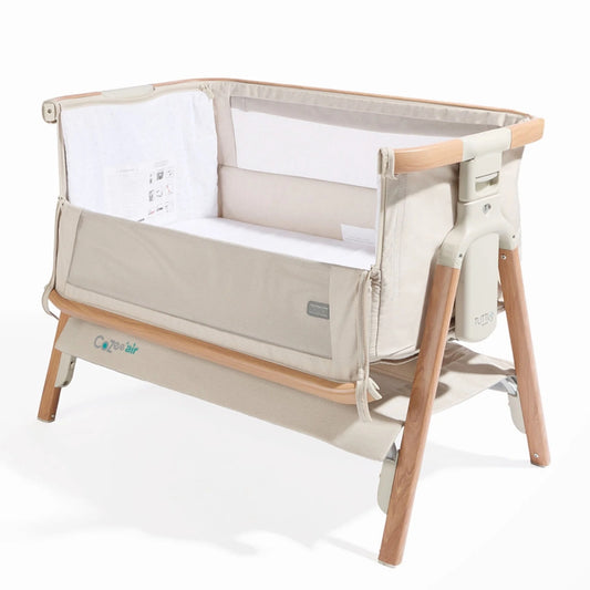 Tutti Bambini CoZee Air Crib, Scandinavian Walnut & Ecru