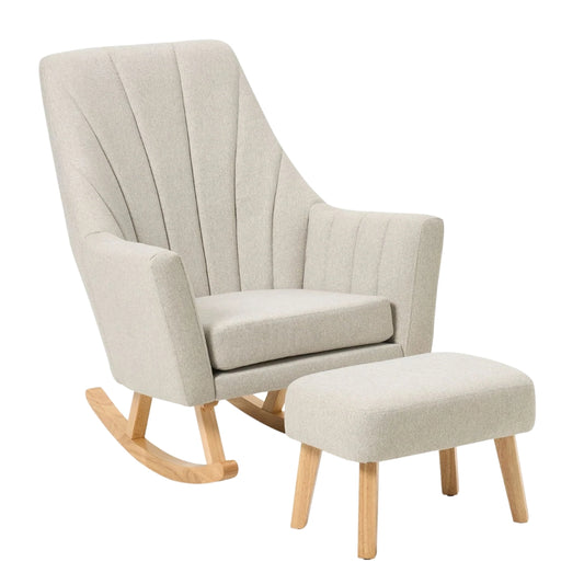 Tutti Bambini Jonah Nursing Chair & Stool, Pebble