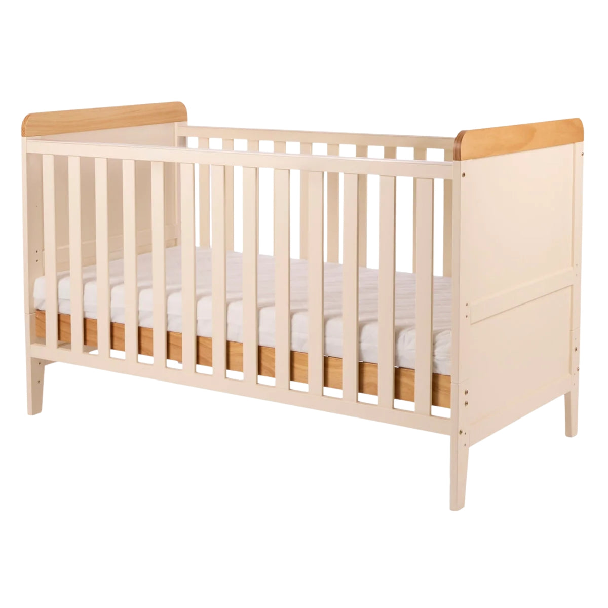 Tutti Bambini Rio Cot Bed, Cot Top Changer & Mattress - Cashmere/Honey Oak