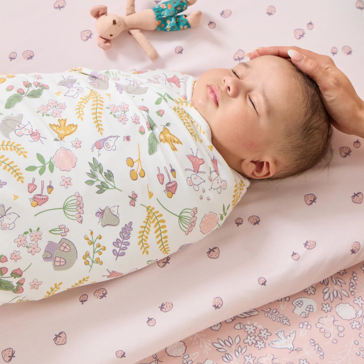 Tutti Bambini Large Muslin Square Swaddles 3pk, Tiny Tails