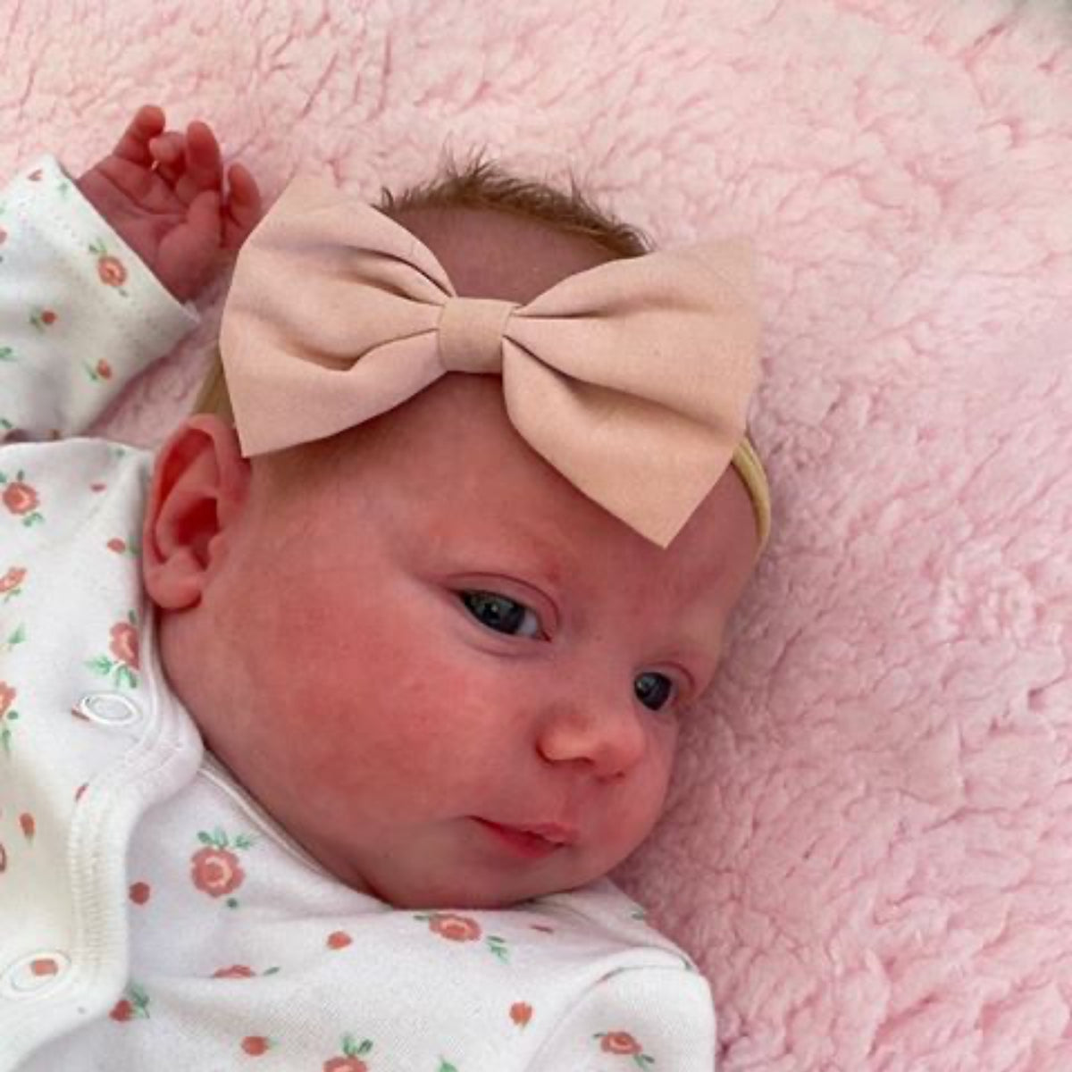 Ziggle Pink Roses Hairbow Set