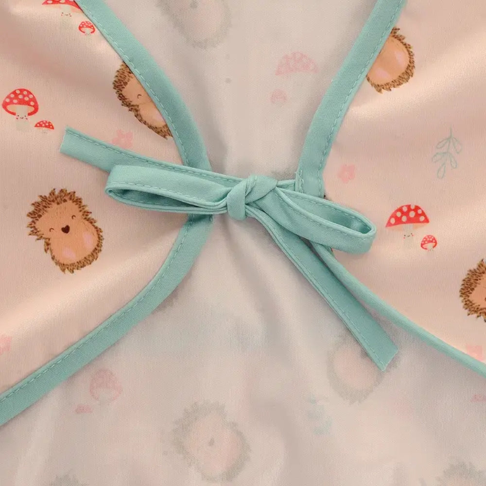 Ziggle Coverall Feeding Bib, Hedgehog
