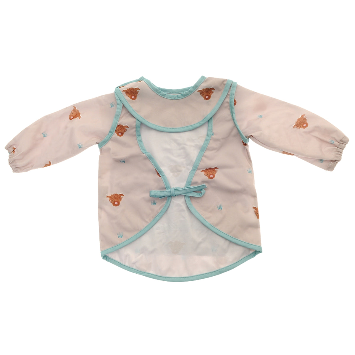Ziggle Coverall Feeding Bib, Highland Cow