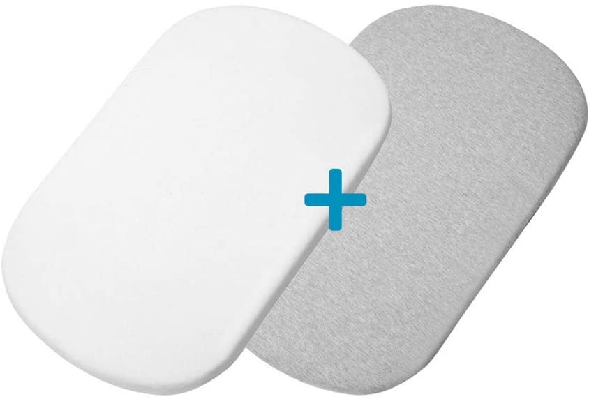 Maxi Cosi Iora Bedsheet 2 Pack (White/Grey)