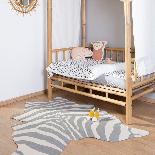 ChildHome Zebra Carpet GREY 145X160CM