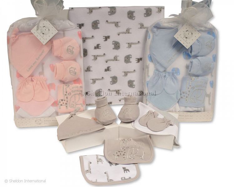 Baby 9Pc Mesh Gift Set Grey