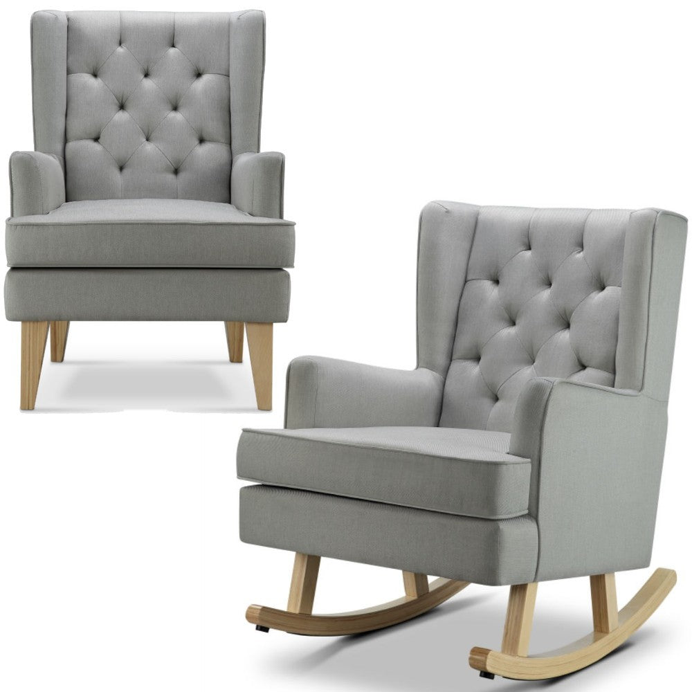 Babylo Soothe Easy Chair & Rocker, Grey