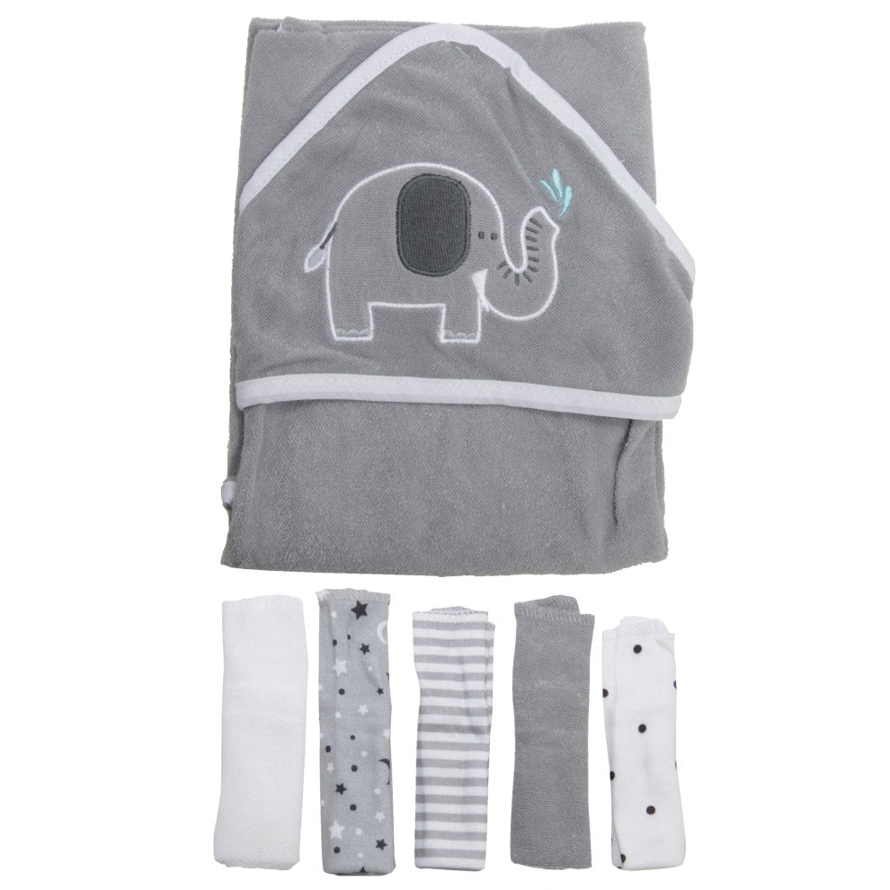 Baby Hooded Towel & Cloth Set - Elephant