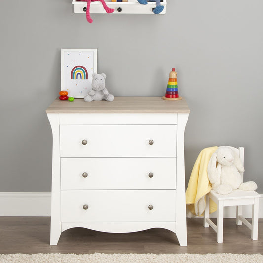 CuddleCo Clara Dresser - White/ Ash