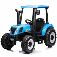 Kids 24v New Holland T7 Tractor & Trailer Electric Ride On