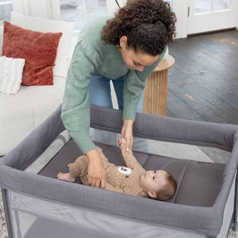Joie Amigo Click & Fold Travel Cot, Thunder