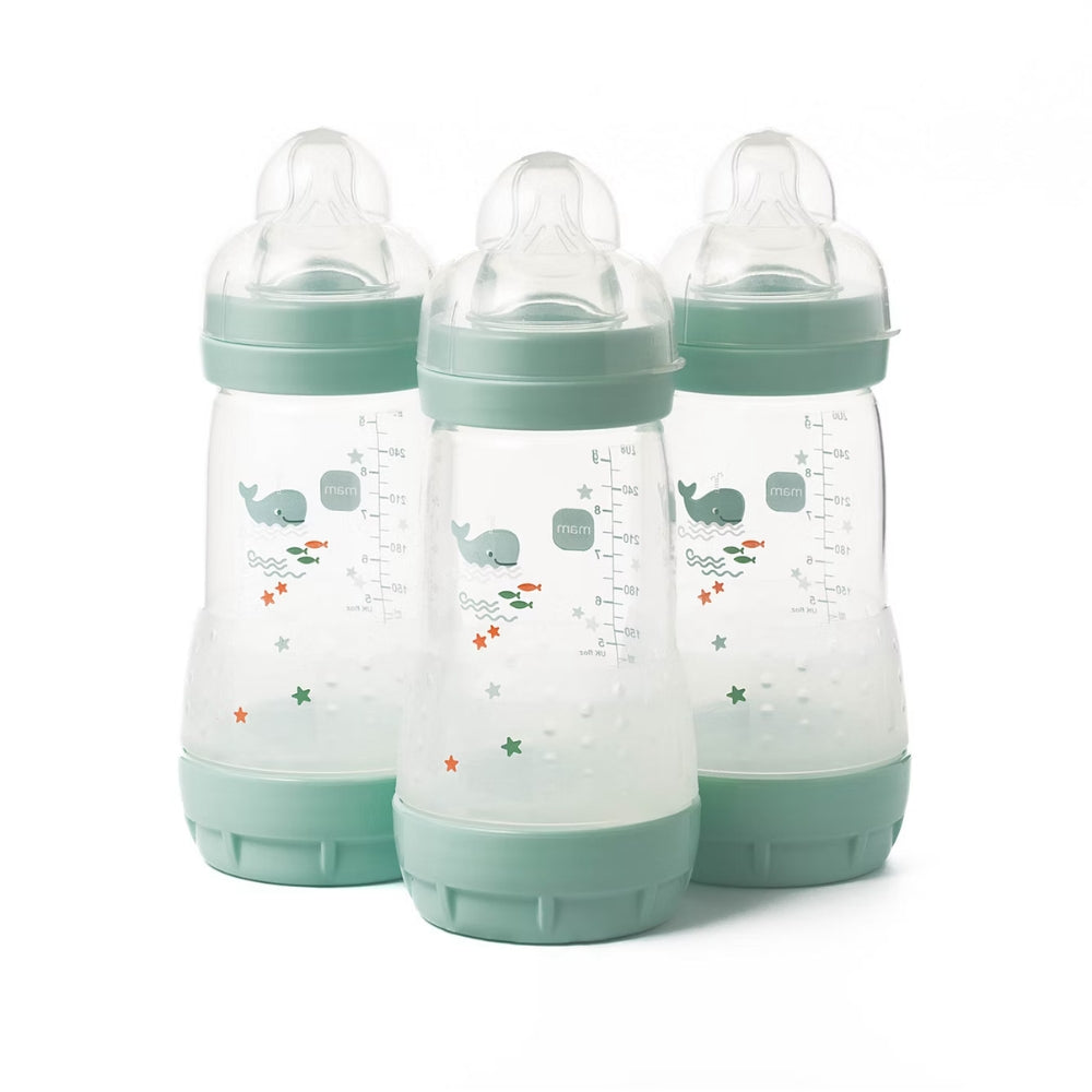 MAM 3pc Easy Start Bottles 260ml, Green