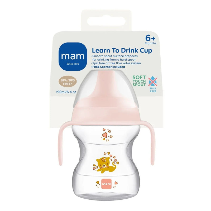 MAM Learn To Drink Cup 190ml, Pink