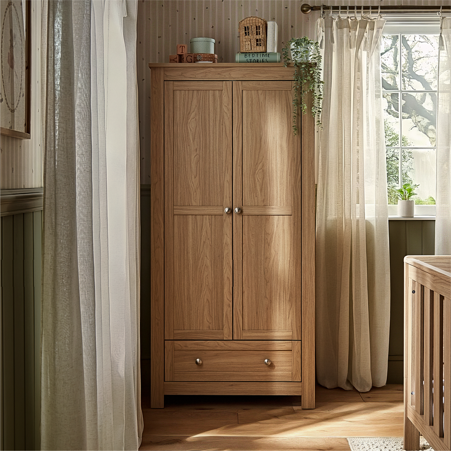 CuddleCo Burford 3 Piece Nursery Furniture Set - Oak