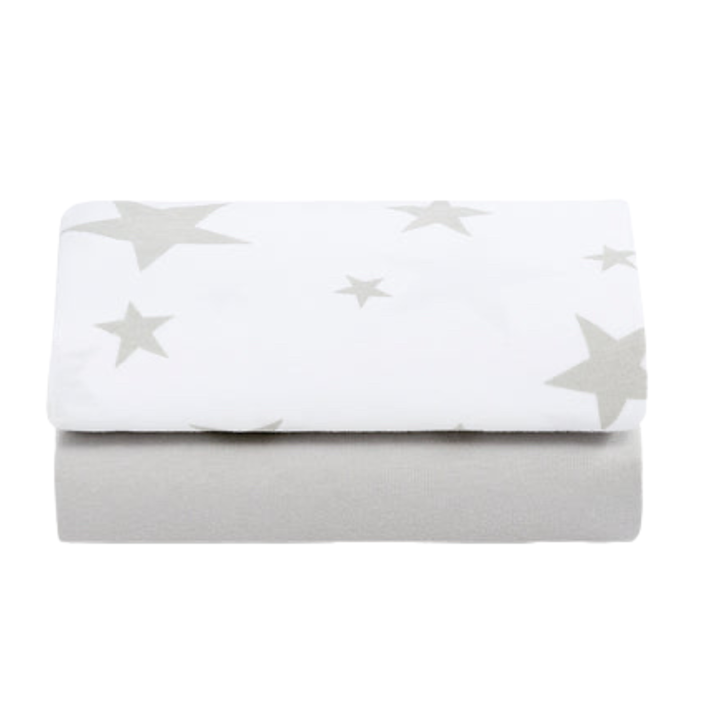 Snuz 2pc Crib Fitted Sheets, Grey Star