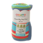 Cosatto Knitted Blanket, Multi Colour Stripe