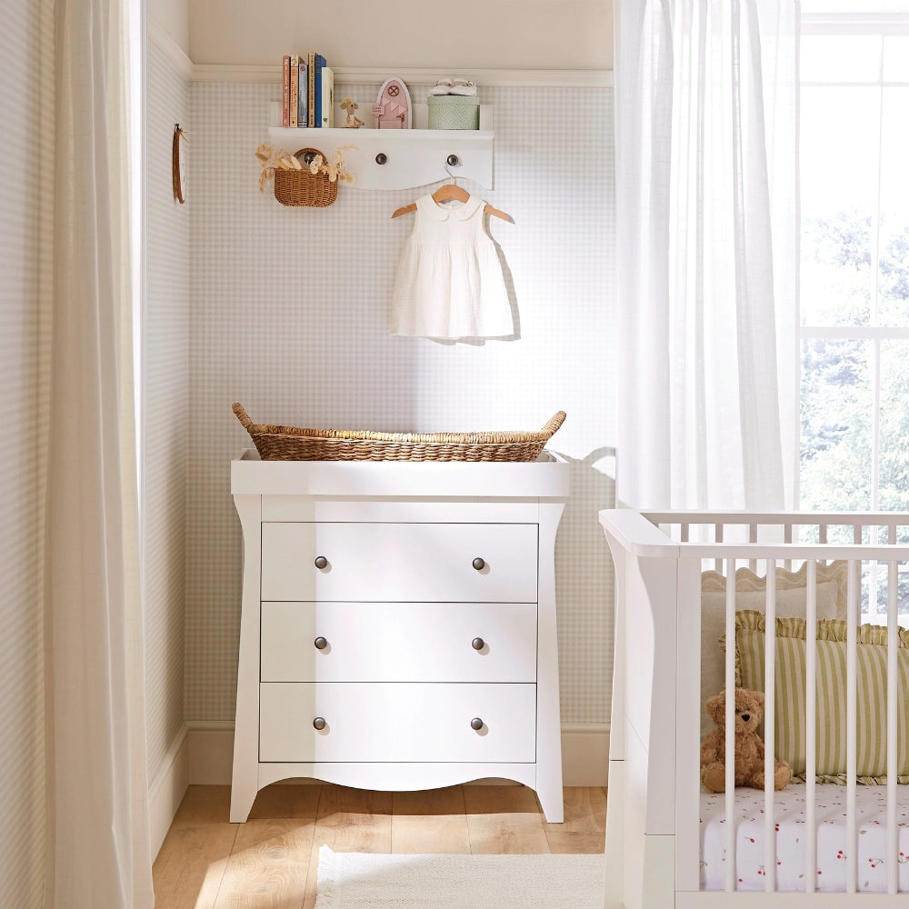 CuddleCo Clara Dresser, Satin White