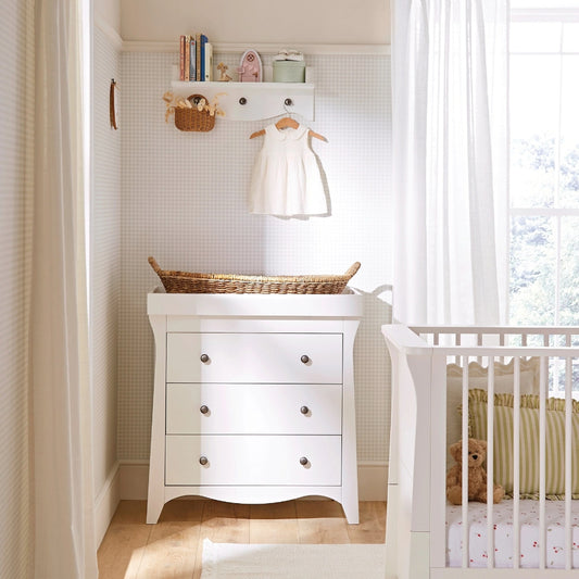CuddleCo Clara Dresser, Satin White
