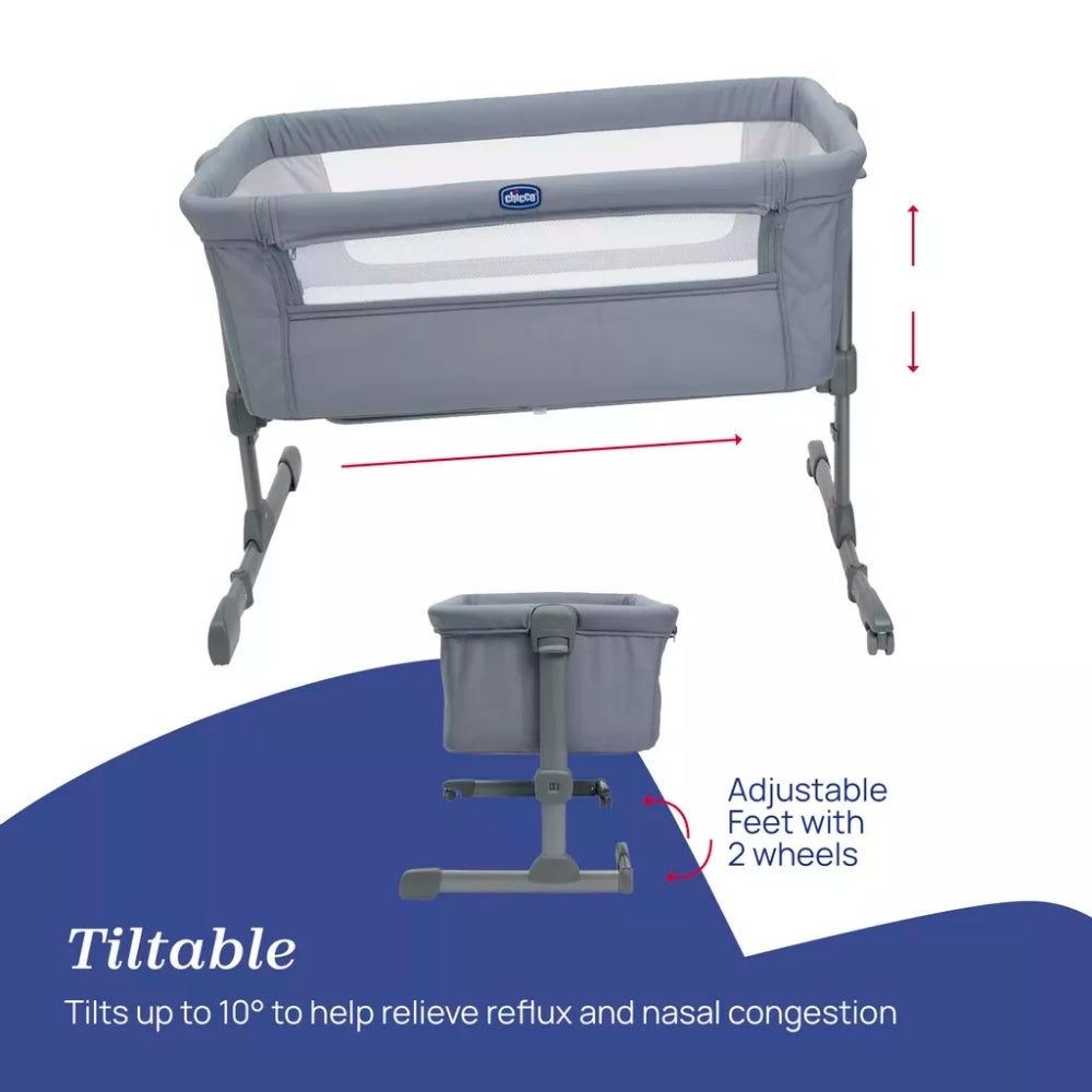 Chicco Next2Me Essential Bedside Crib, Stone
