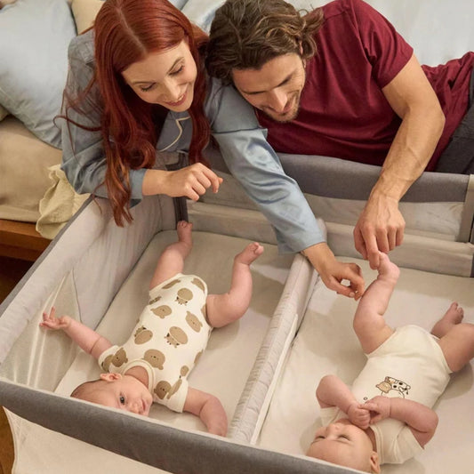 Ex Display Chicco Next2Me Twin Crib, Magnet Grey