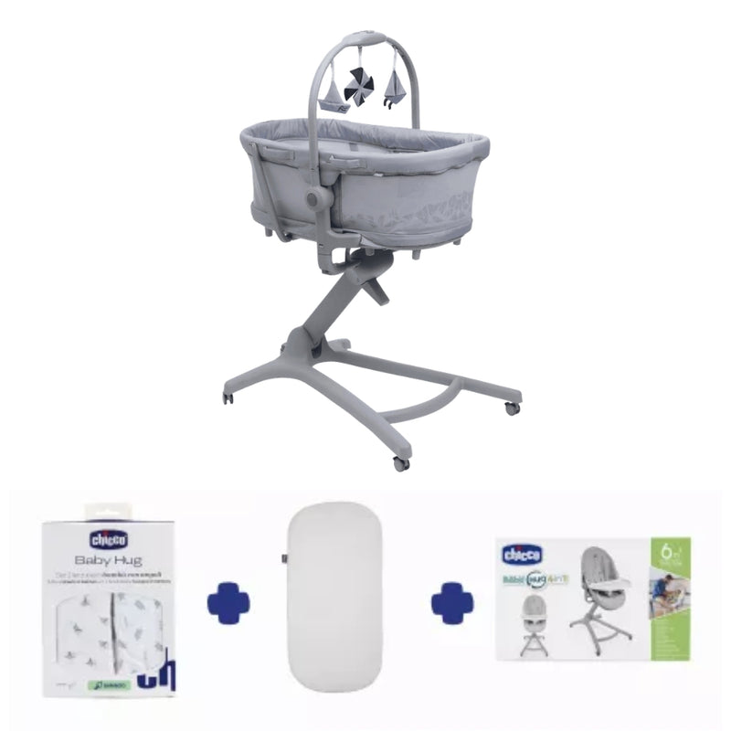 Chicco 5-in-1 Baby Hug Pro Bundle, Grey