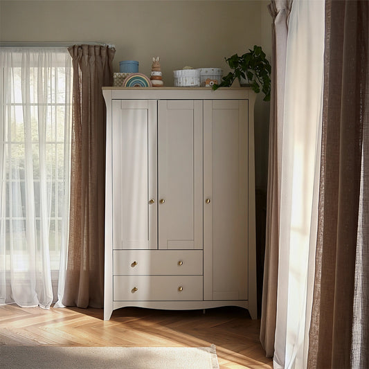 CuddleCo Clara Triple Wardrobe, Cashmere/Ash