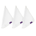 ClevaMama Bamboo Washcloths, White/Grey